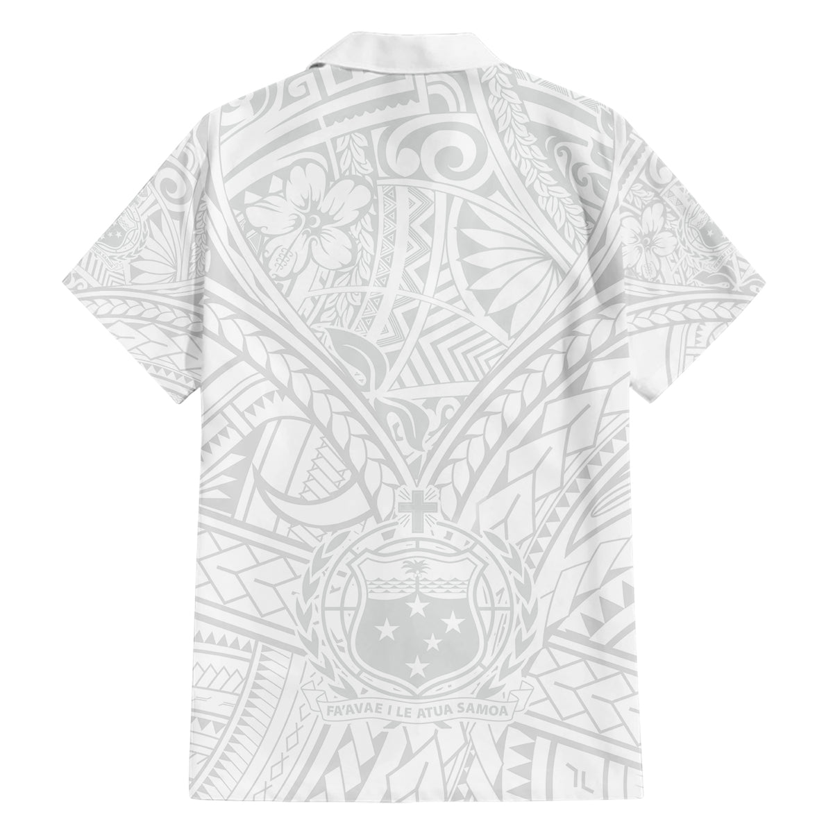 Samoa Lotu Tamaiti Family Matching Short Sleeve Bodycon Dress and Hawaiian Shirt Polynesian White Sunday Simple LT9 - Polynesian Pride