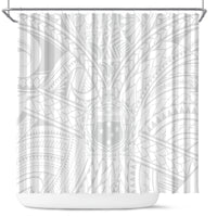 Samoa Lotu Tamaiti Shower Curtain Polynesian White Sunday Simple LT9 White - Polynesian Pride