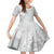Samoa Lotu Tamait Kid Short Sleeve Dress Tropical Plant White Sunday With Polynesia Pattern LT9 KID White - Polynesian Pride