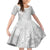 Samoa Lotu Tamait Kid Short Sleeve Dress Tropical Plant White Sunday With Polynesia Pattern LT9 KID White - Polynesian Pride