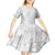 Samoa Lotu Tamait Kid Short Sleeve Dress Tropical Plant White Sunday With Polynesia Pattern LT9 - Polynesian Pride