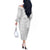 Samoa Lotu Tamait Off The Shoulder Long Sleeve Dress Tropical Plant White Sunday With Polynesia Pattern LT9 - Polynesian Pride