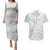 Personalised Samoa Lotu Tamait Couples Matching Puletasi Dress and Hawaiian Shirt Tropical Plant White Sunday With Polynesia Pattern LT9 White - Polynesian Pride
