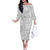Personalised Samoa Lotu Tamait Off The Shoulder Long Sleeve Dress Tropical Plant White Sunday With Polynesia Pattern LT9 Women White - Polynesian Pride
