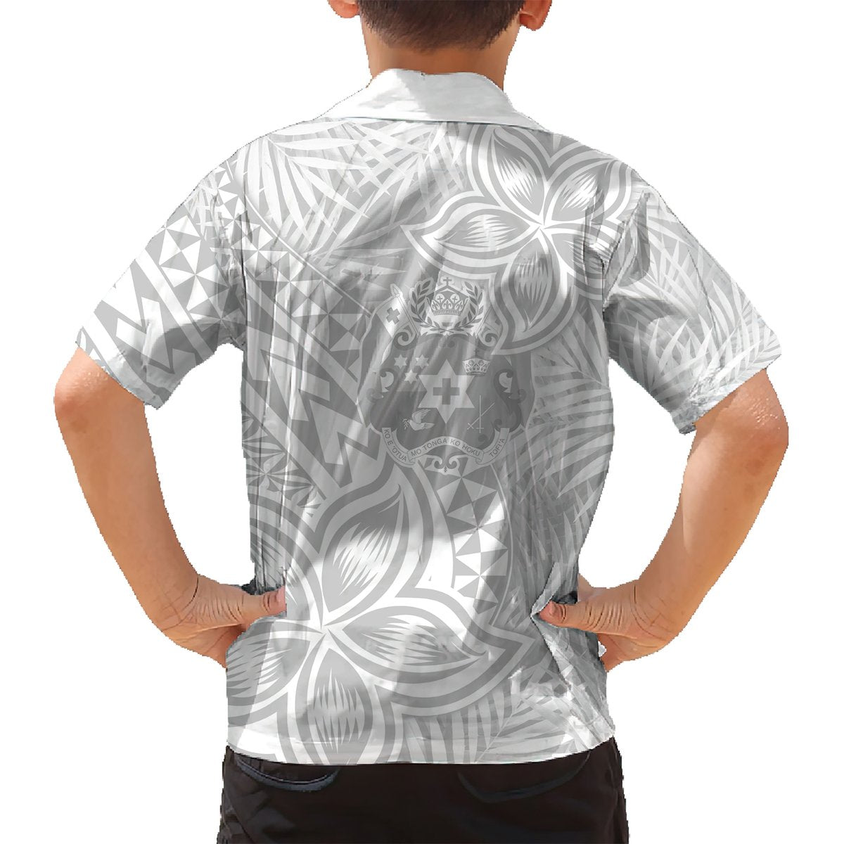 Personalised Tonga White Sunday Hawaiian Shirt Tropical Plant With Polynesian Pattern LT9 - Polynesian Pride