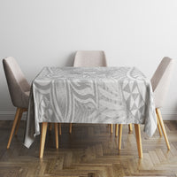 Personalised Tonga White Sunday Tablecloth Tropical Plant With Polynesian Pattern LT9 - Polynesian Pride