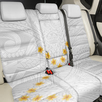 Tonga White Sunday Back Car Seat Cover Polynesian Plumeria Tribal Simple LT9 - Polynesian Pride