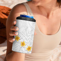 Tonga White Sunday 4 in 1 Can Cooler Tumbler Polynesian Tribal Simple