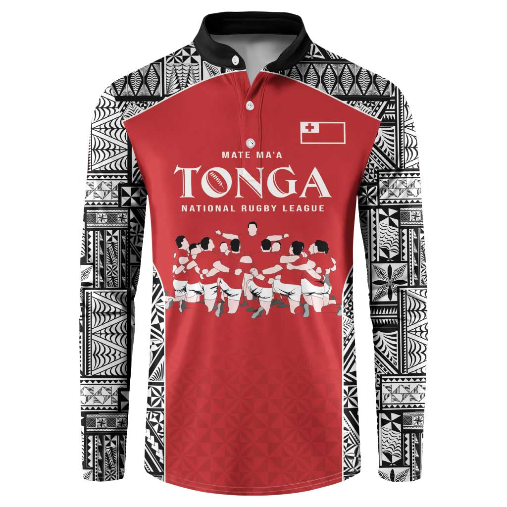 Custom Tonga Rugby Mate Ma'a Button Sweatshirt Tonga XIII Make History Pacific Champions