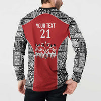 Custom Tonga Rugby Mate Ma'a Button Sweatshirt Tonga XIII Make History Pacific Champions