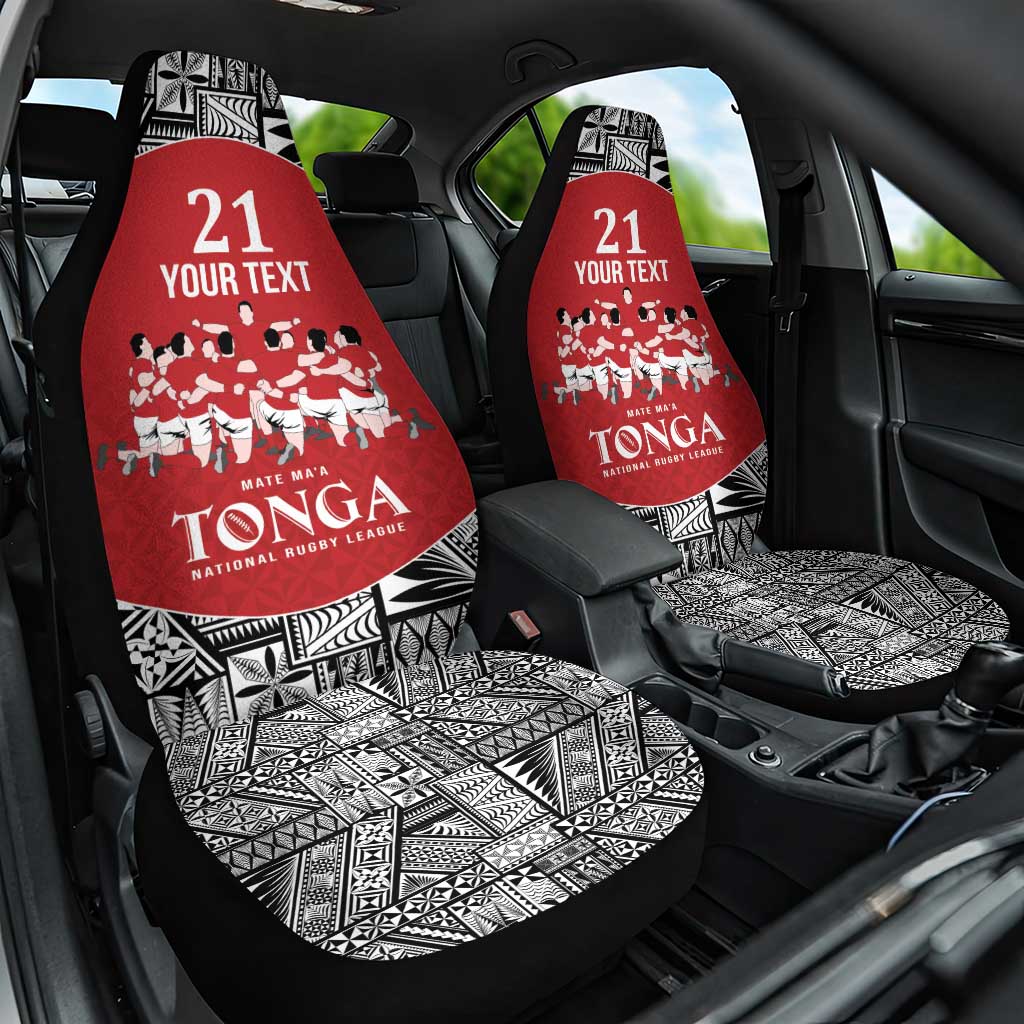 Custom Tonga Rugby Mate Ma'a Car Seat Cover Tonga XIII Make History Pacific Champions LT9 One Size Red - Polynesian Pride
