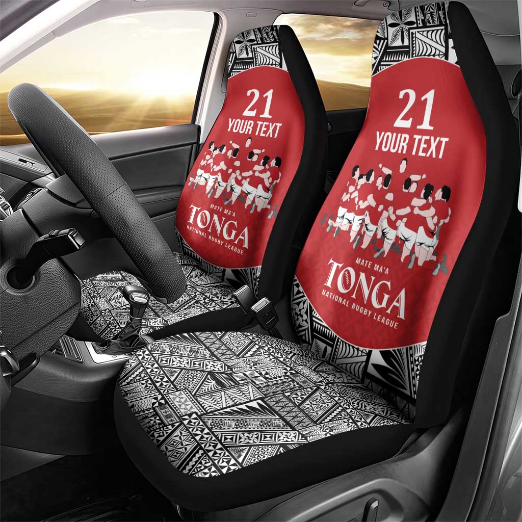 Custom Tonga Rugby Mate Ma'a Car Seat Cover Tonga XIII Make History Pacific Champions LT9 - Polynesian Pride