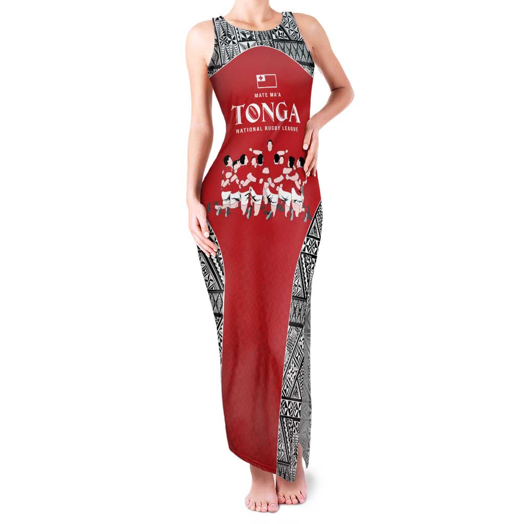 Custom Tonga Rugby Mate Ma'a Family Matching Tank Maxi Dress and Hawaiian Shirt Tonga XIII Make History Pacific Champions