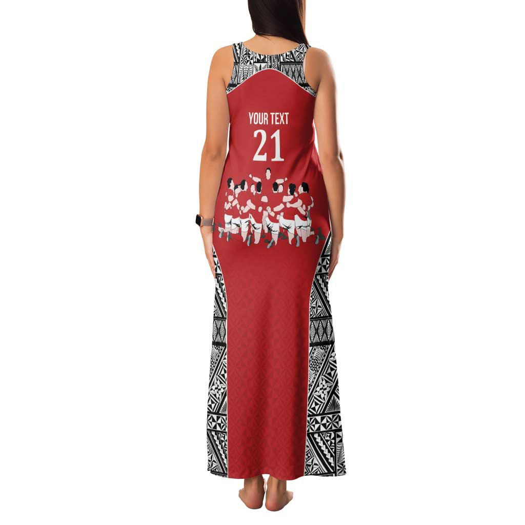 Custom Tonga Rugby Mate Ma'a Family Matching Tank Maxi Dress and Hawaiian Shirt Tonga XIII Make History Pacific Champions