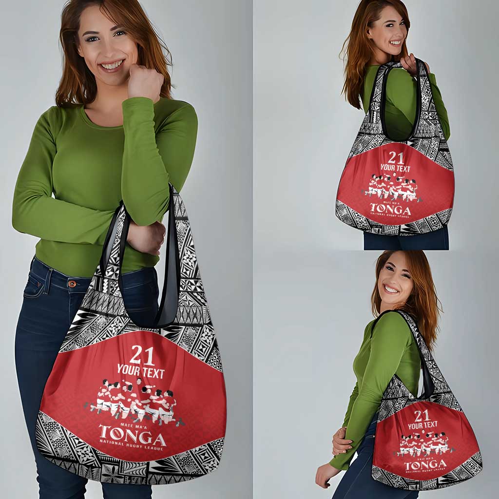 Custom Tonga Rugby Mate Ma'a Grocery Bag Tonga XIII Make History Pacific Champions