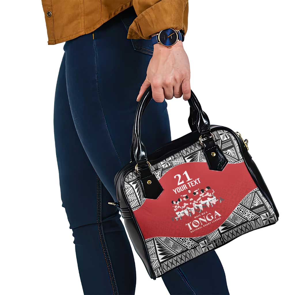 Custom Tonga Rugby Mate Ma'a Shoulder Handbag Tonga XIII Make History Pacific Champions