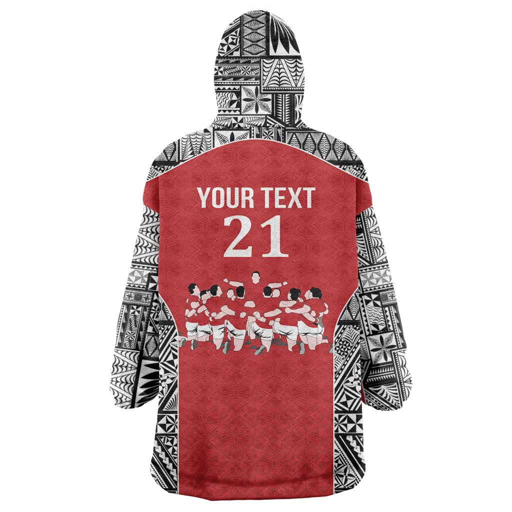 Custom Tonga Rugby Mate Ma'a Wearable Blanket Hoodie Tonga XIII Make History Pacific Champions LT9 - Polynesian Pride