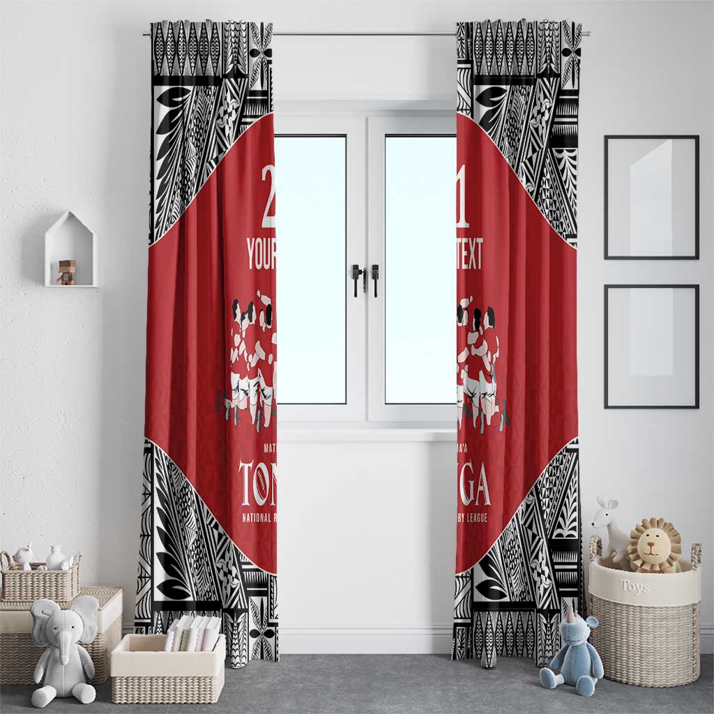 Custom Tonga Rugby Mate Ma'a Window Curtain Tonga XIII Make History Pacific Champions