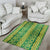 Hawaii Lei with Tribal Quilt Motif Area Rug