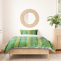 Hawaii Lei with Tribal Quilt Motif Bedding Set