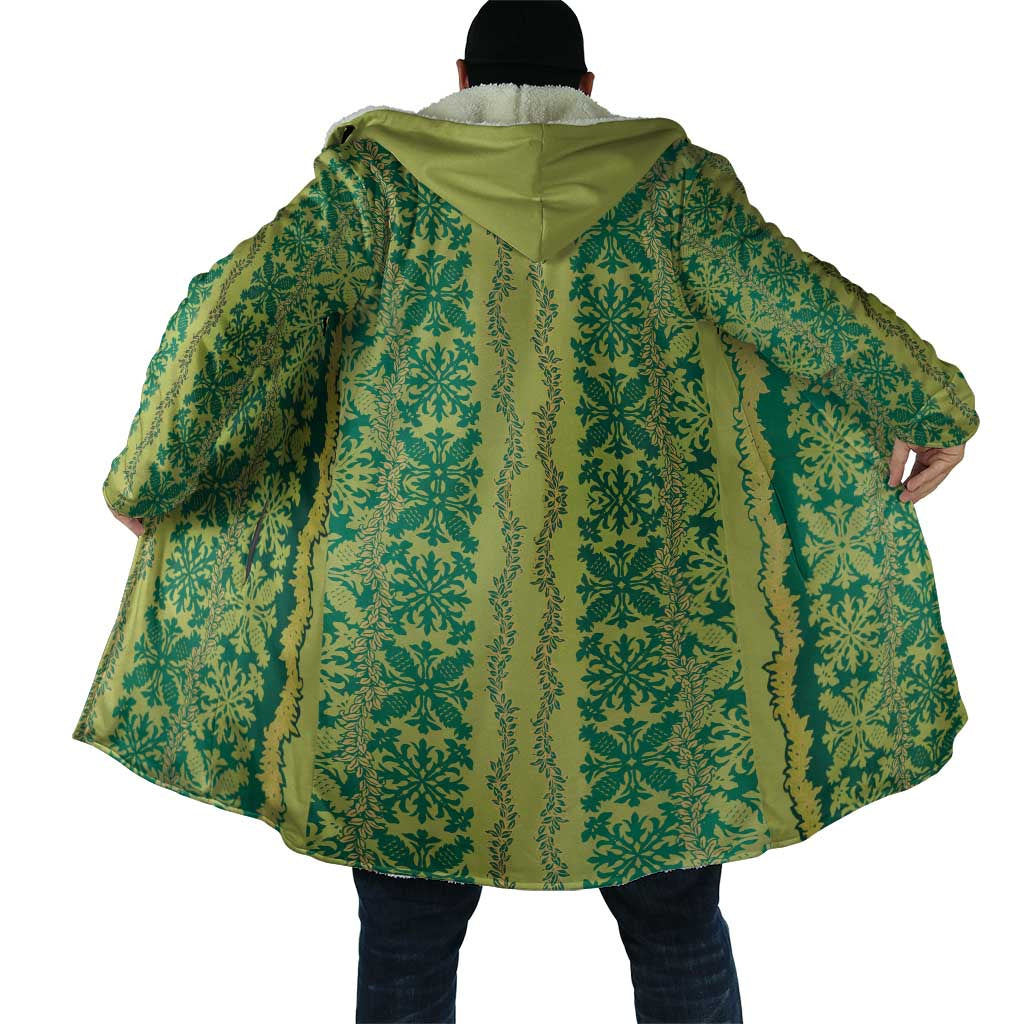 Hawaii Lei with Tribal Quilt Motif Cloak - Polynesian Pride