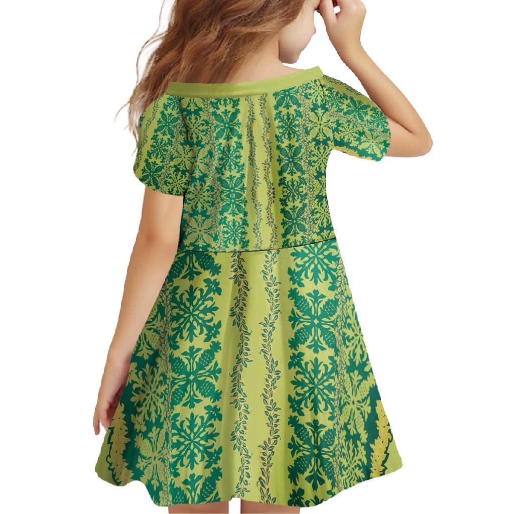Hawaii Lei with Tribal Quilt Motif Family Matching Off Shoulder Maxi Dress and Hawaiian Shirt LT9 - Polynesian Pride