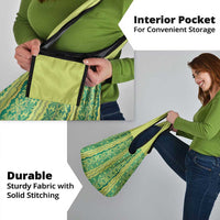Hawaii Lei with Tribal Quilt Motif Grocery Bag