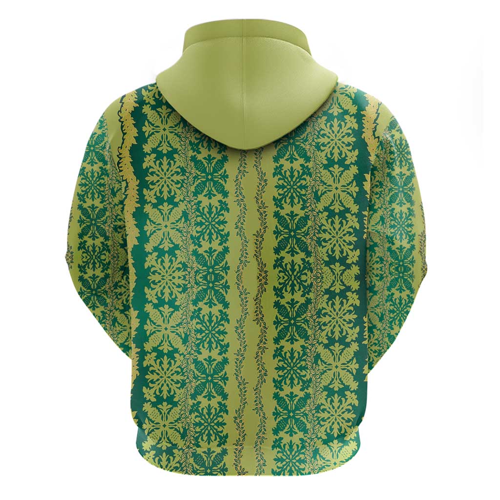 Hawaii Lei with Tribal Quilt Motif Hoodie