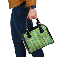 Hawaii Lei with Tribal Quilt Motif Shoulder Handbag