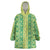 Hawaii Lei with Tribal Quilt Motif Wearable Blanket Hoodie