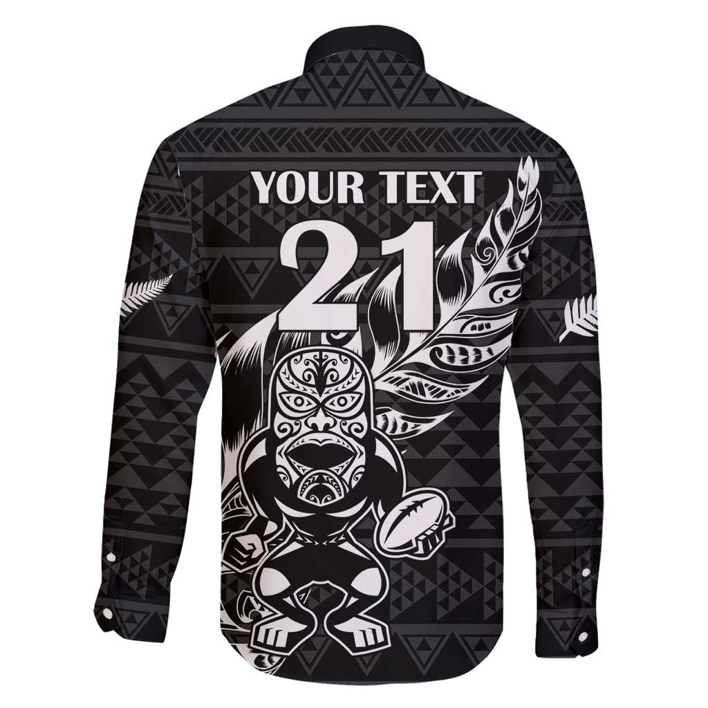 New Zealand Rugby Warrior Custom Family Matching Puletasi and Hawaiian Shirt Black Fern Taniko Motif LT9 - Polynesian Pride