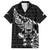 New Zealand Rugby Warrior Custom Hawaiian Shirt Black Fern Taniko Motif