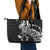 New Zealand Rugby Warrior Custom Leather Tote Bag Black Fern Taniko Motif