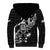 New Zealand Rugby Warrior Custom Sherpa Hoodie Black Fern Taniko Motif