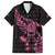 New Zealand Rugby Warrior Custom Hawaiian Shirt Pink Fern Taniko Motif