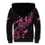 New Zealand Rugby Warrior Custom Sherpa Hoodie Pink Fern Taniko Motif