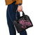 New Zealand Rugby Warrior Custom Shoulder Handbag Pink Fern Taniko Motif