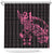 New Zealand Rugby Warrior Custom Shower Curtain Pink Fern Taniko Motif