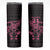 New Zealand Rugby Warrior Custom Skinny Tumbler Pink Fern Taniko Motif