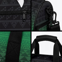 Green Silver Fern Spirit Taniko Tukutuku Personalised Duffle Bag LT9 - Polynesian Pride