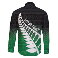 Green Silver Fern Spirit Taniko Tukutuku Personalised Family Matching Short Sleeve Bodycon Dress and Hawaiian Shirt LT9 - Polynesian Pride