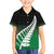 Green Silver Fern Spirit Taniko Tukutuku Personalised Family Matching Short Sleeve Bodycon Dress and Hawaiian Shirt