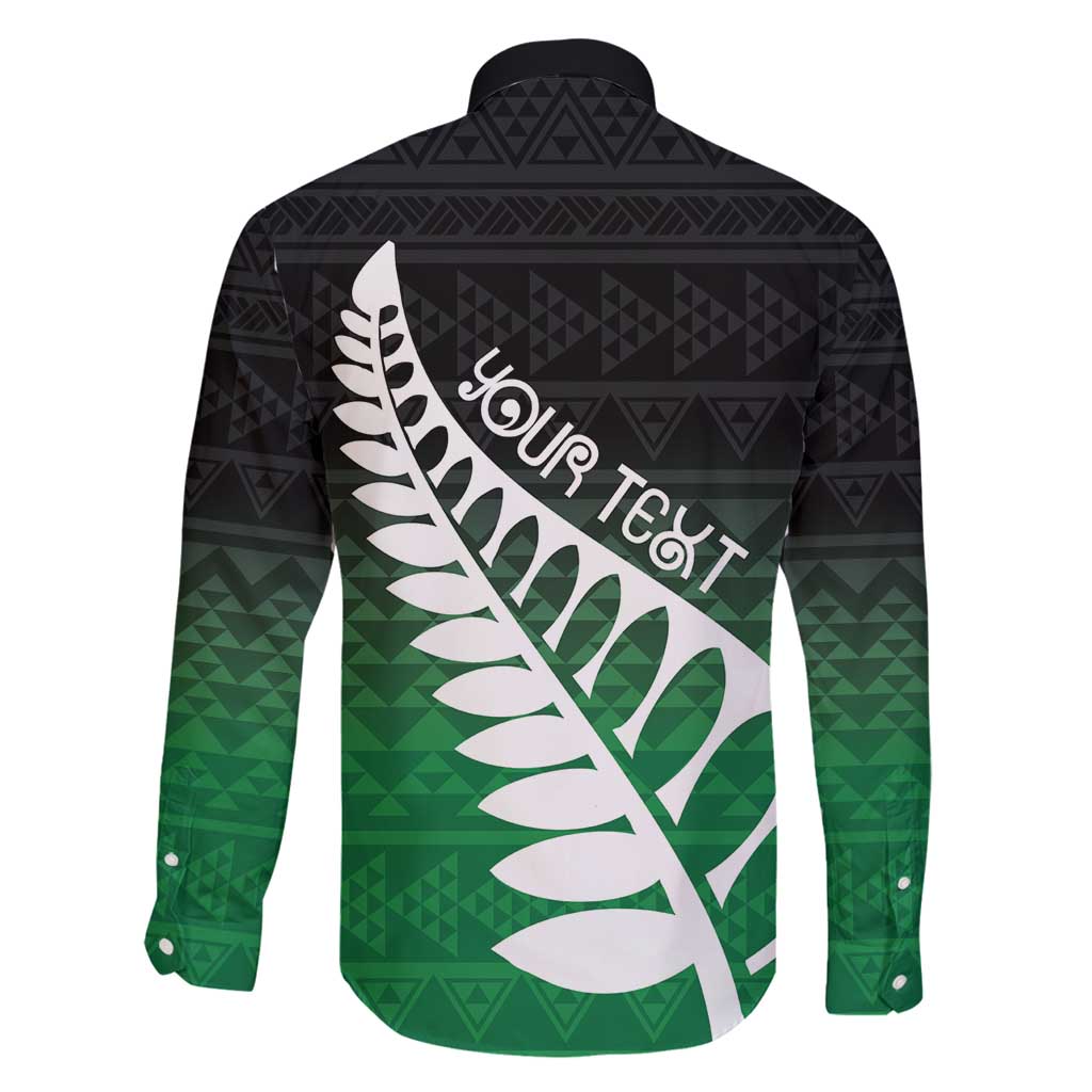 Green Silver Fern Spirit Taniko Tukutuku Personalised Family Matching Summer Maxi Dress and Hawaiian Shirt LT9 - Polynesian Pride