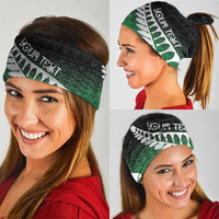 Green Silver Fern Spirit Taniko Tukutuku Personalised Neck Gaiter LT9 - Polynesian Pride