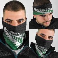Green Silver Fern Spirit Taniko Tukutuku Personalised Neck Gaiter LT9 - Polynesian Pride