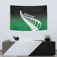 Green Silver Fern Spirit Taniko Tukutuku Personalised Tapestry LT9 - Polynesian Pride