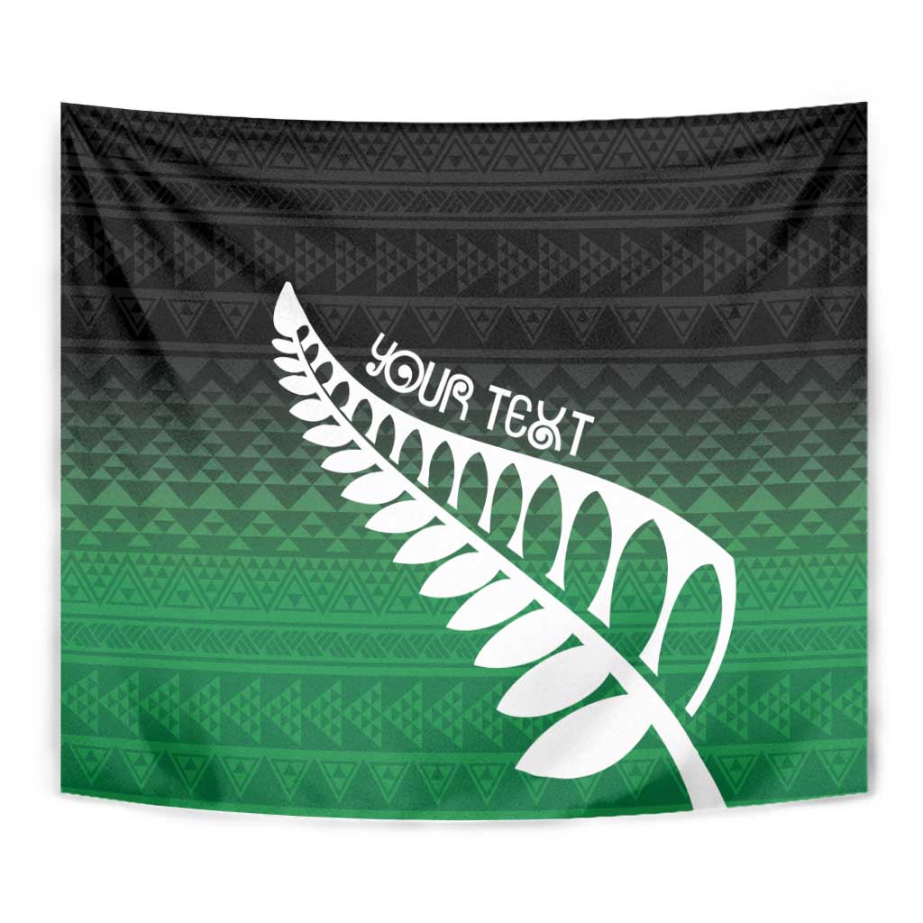 Green Silver Fern Spirit Taniko Tukutuku Personalised Tapestry LT9 - Polynesian Pride