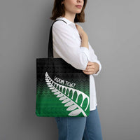 Green Silver Fern Spirit Taniko Tukutuku Personalised Tote Bag LT9 - Polynesian Pride