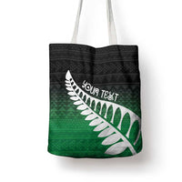 Green Silver Fern Spirit Taniko Tukutuku Personalised Tote Bag LT9 - Polynesian Pride