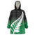 Green Silver Fern Spirit Taniko Tukutuku Personalised Wearable Blanket Hoodie